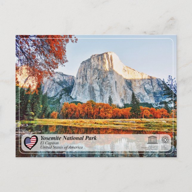 Postal WHS UNESCO - Postcarta Yosemite NP - El Capitan (Anverso)