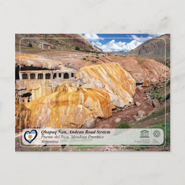 Postal WHS UNESCO - Qhapaq Ñan, sistema andino de carrete (Anverso)