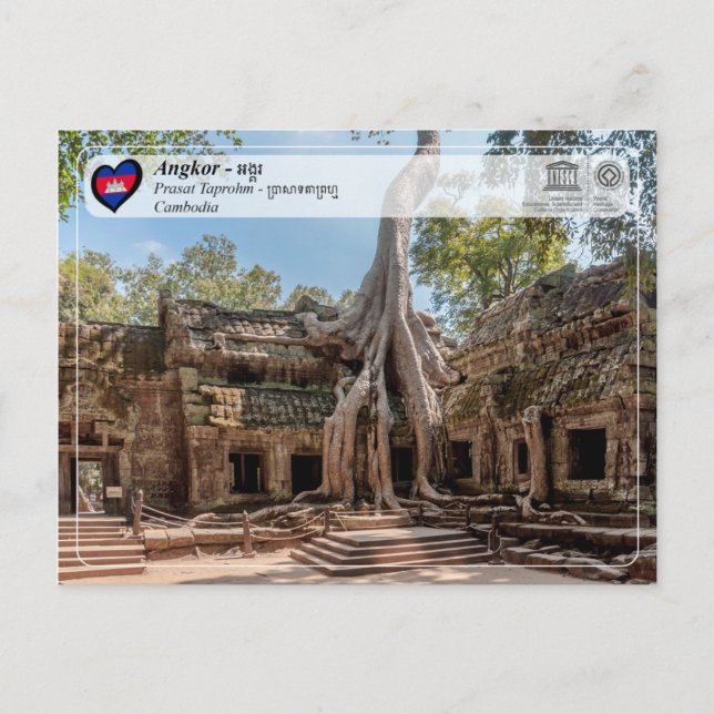 Postal WHS UNESCO - Templo de Angkor - Taprohm (Anverso)