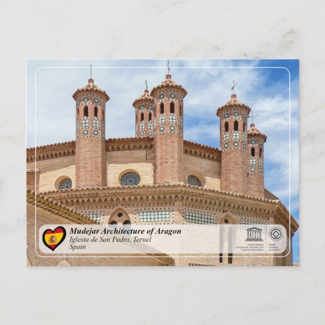 Postal WHS UNESCO - Torre de Iglesia de San Pedro (Anverso)