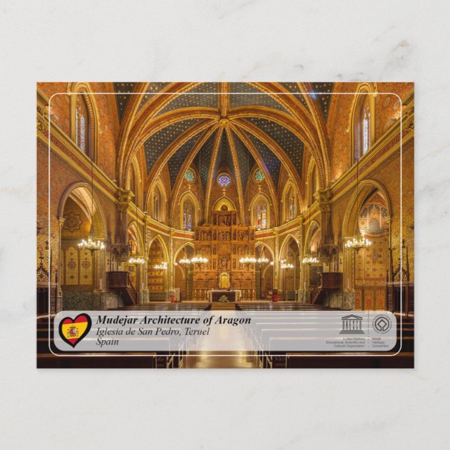Postal WHS UNESCO - Torre de Iglesia de San Pedro (Anverso)