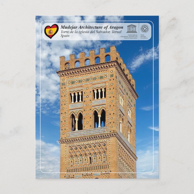 Postal WHS UNESCO - Torre de la Iglesia del Salvador (Anverso)