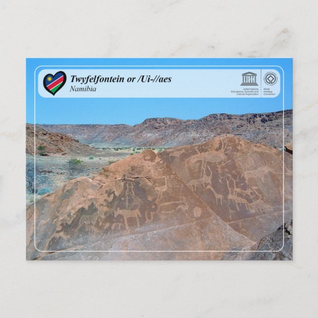 Postal WHS UNESCO - Twyfelfontein (Anverso)