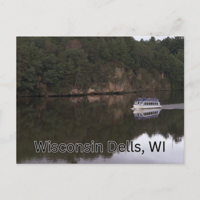 Postal WI Dells Wisconsin Bote Tours (Anverso)