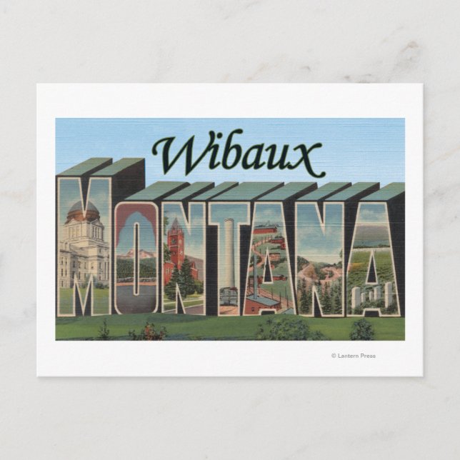 Postal Wibaux, Montana (Anverso)