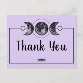 Postal Wiccan Gracias Card Moon Handfasting Boda