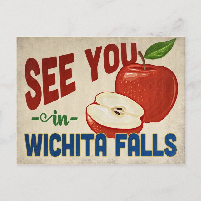 Postal Wichita Falls Texas Apple - Viajes de época (Anverso)