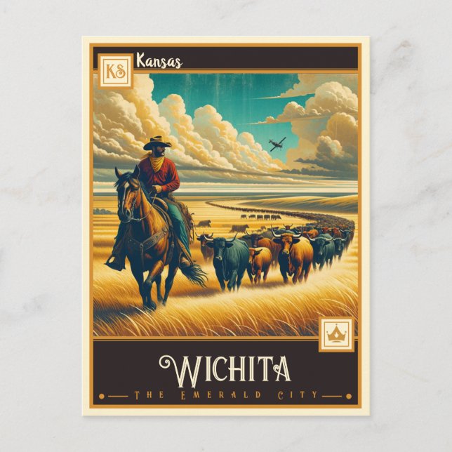 Postal Wichita, Kansas | Vintage (Anverso)