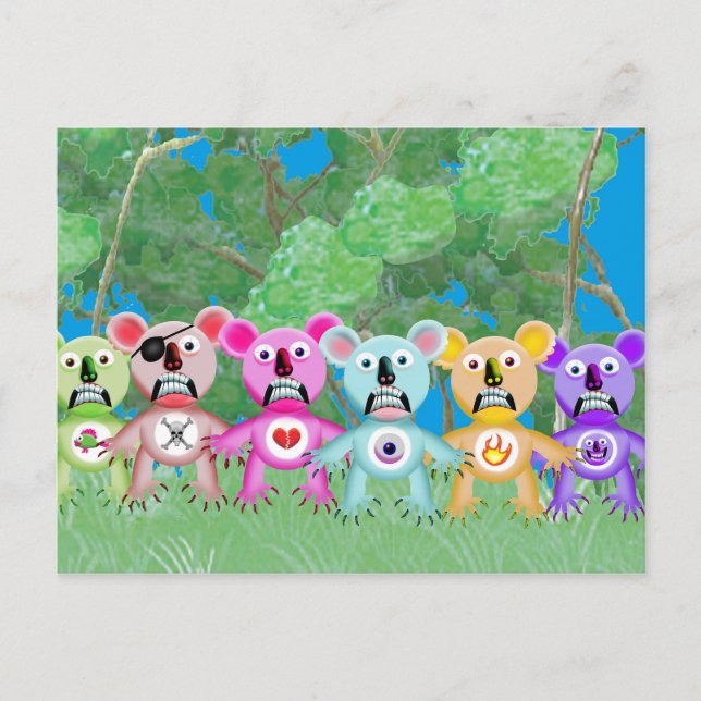 POSTAL WICKED KOALAS (Anverso)