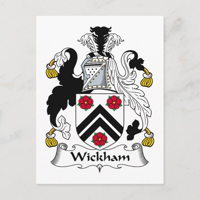 Postal Wickham Family Crest (Anverso)