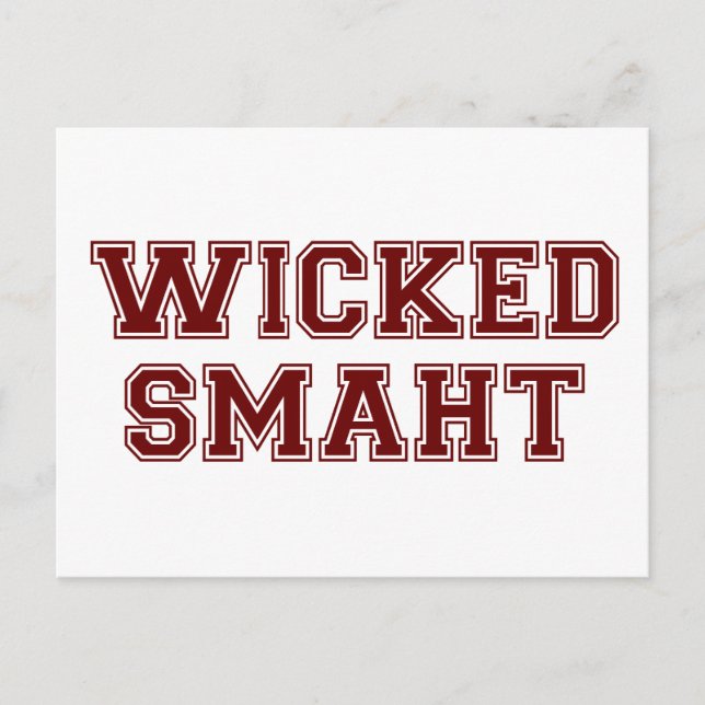Postal Wicks Smart (Smaht) College Boston (Anverso)