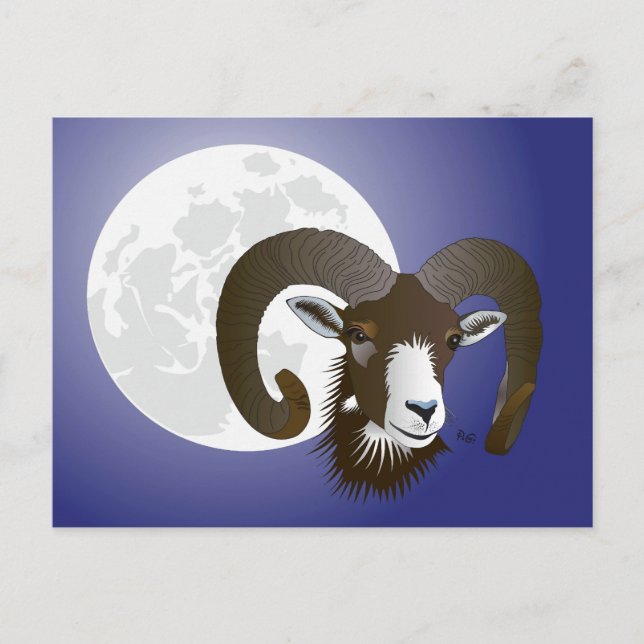 Postal Widder Sternzeichen Postkarte (Anverso)