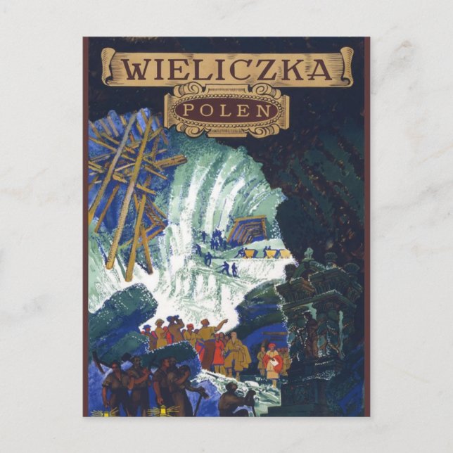 Postal Wieliczka Polen / Polonia Viaje Sal Mina Arte (Anverso)