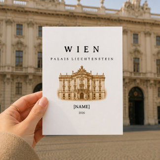 Postal Wien Palais Liechtenstein | Name & Jahr