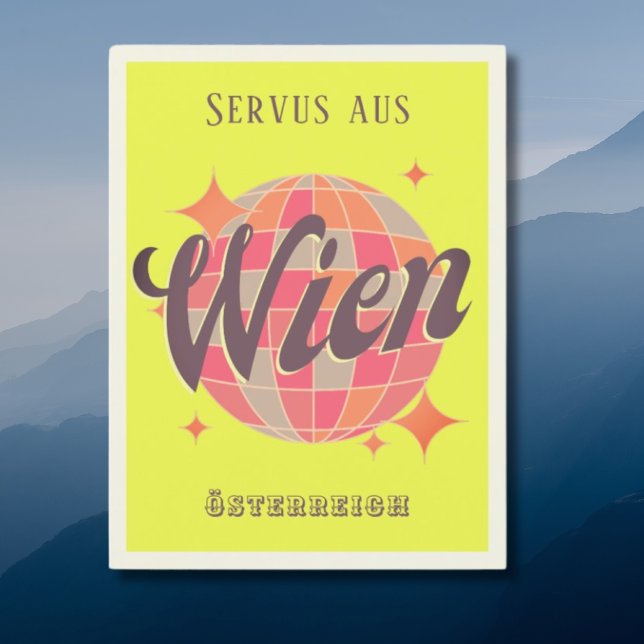 Postal Wien Vienna Österreich Austria neón disco Postcard (Subido por el creador)