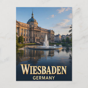 Postal ✈️ Wiesbaden Alemania Regalo de viaje 🏛️
