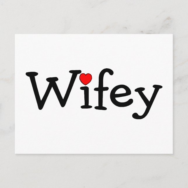 Postal Wifey con corazón (Anverso)