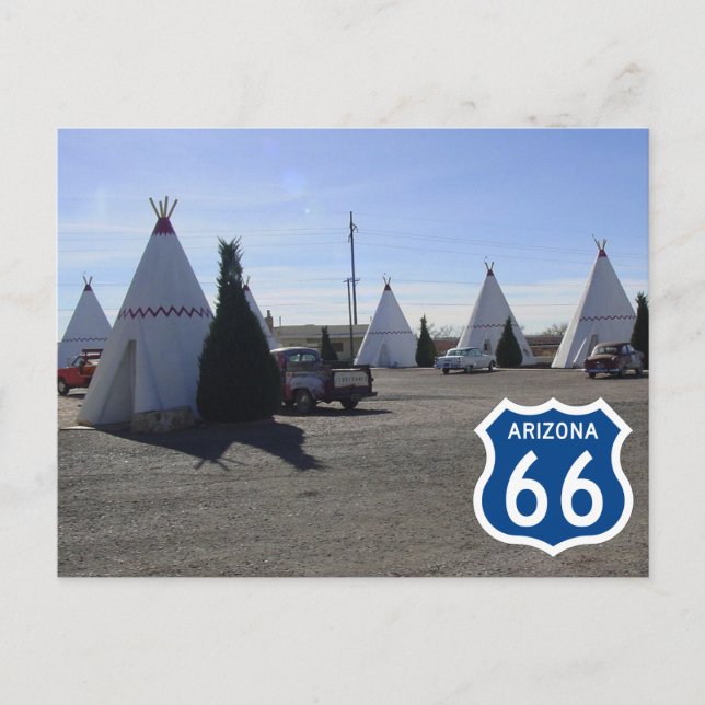 Postal Wigwam Village Motel Route 66 Holbrook, Arizona Po (Anverso)