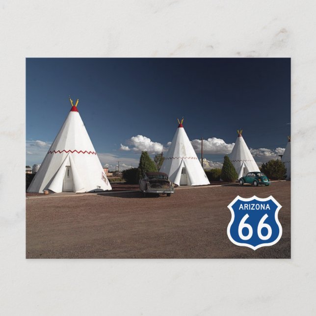 Postal Wigwam Village Motel Route 66 Holbrook, Arizona Po (Anverso)
