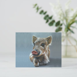 Postal Wild piggy Postcard