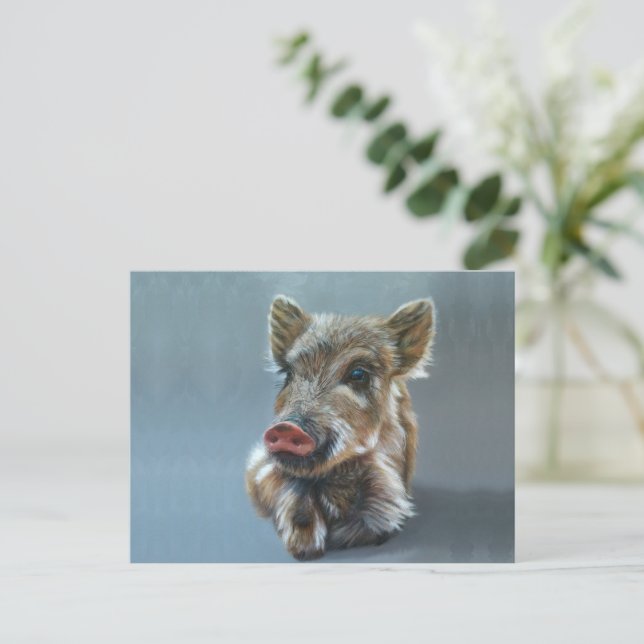 Postal Wild piggy Postcard (Anverso de pie)