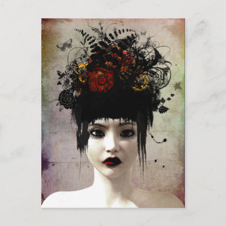 Postal Wild Thoughts Surreal Gothic Art Postcard