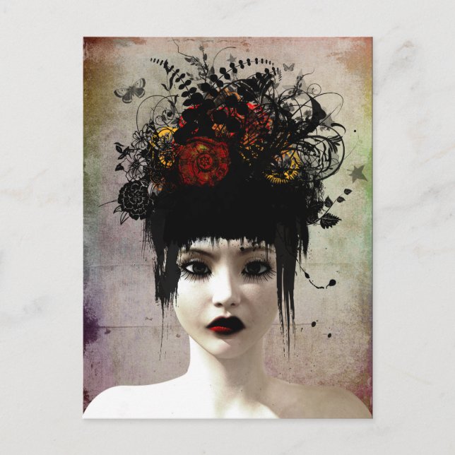 Postal Wild Thoughts Surreal Gothic Art Postcard (Anverso)