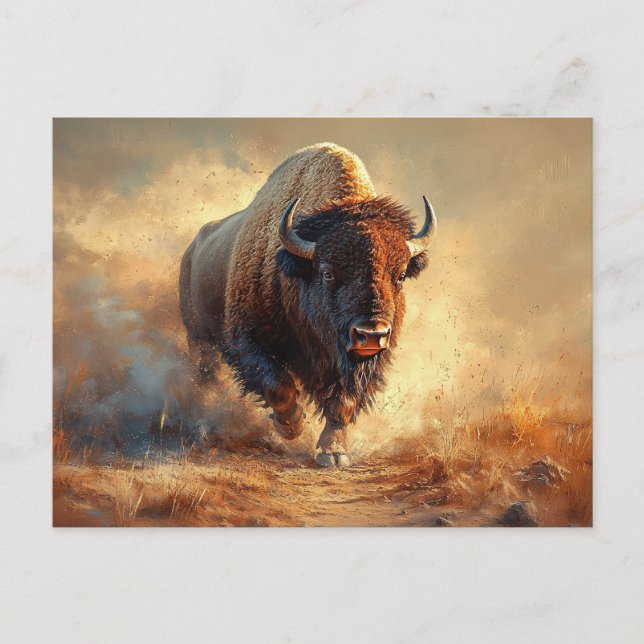 Postal Wild West Bison (Anverso)