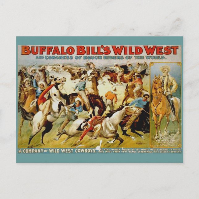Postal Wild West Show de Buffalo Bill (Anverso)