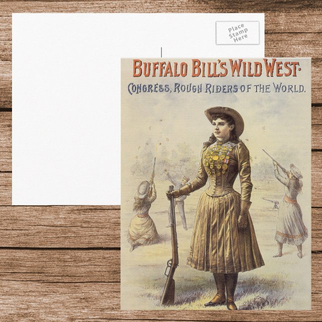 Postal Wild West Show de Buffalo Bill con Annie Oakley (Subido por el creador)