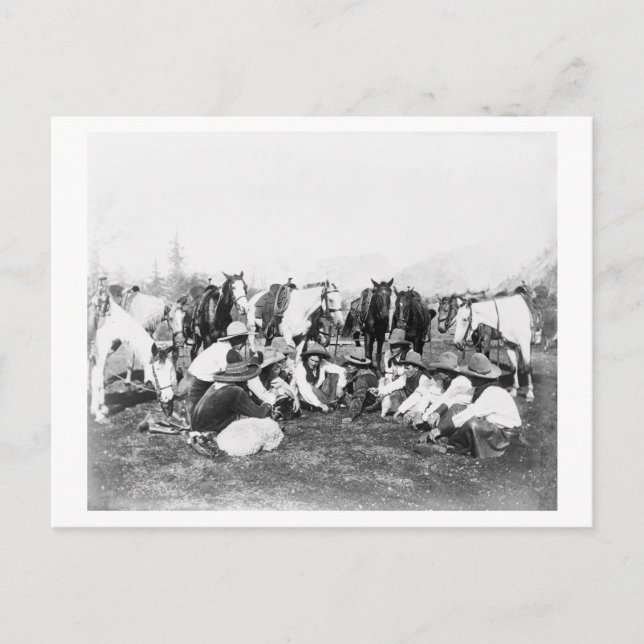 Postal Wild West Show de Pawnee Bill (Anverso)