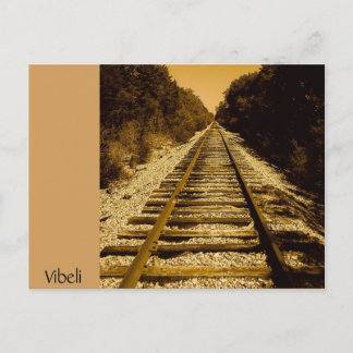 Postal Wild West Train Track Post Card de Vibeli
