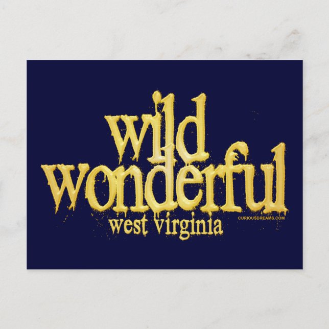 Postal Wild WonMaravilloso West Virginia-Yellow (Anverso)