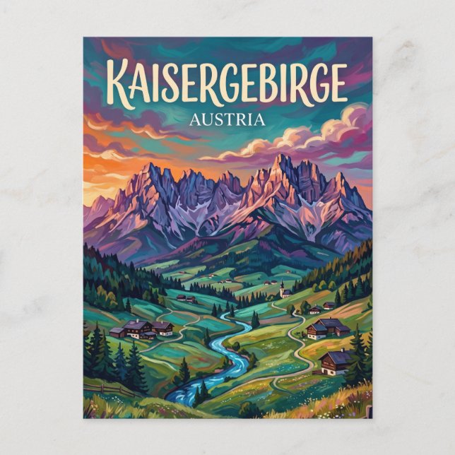 Postal Wilder Kaiser Austria (Anverso)