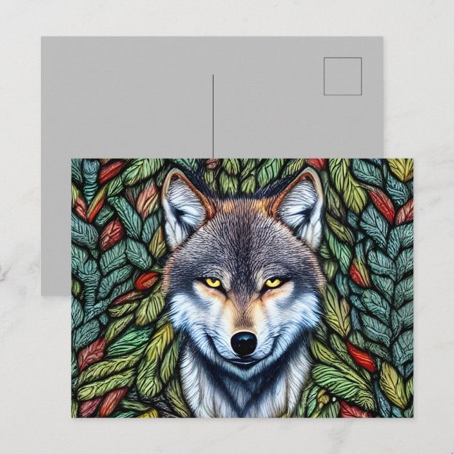 Postal Wilderness Woodland Predator Wolf (Anverso / Reverso)