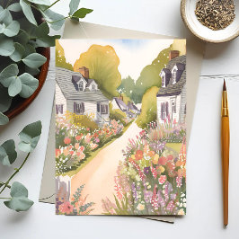 Postal Wildflower Way | Coastal Beach Town Watercolor