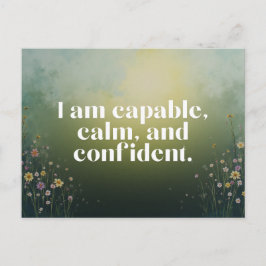 Postal Wildflowers Affirmation Uplifting Message
