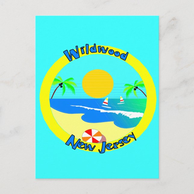 Postal Wildwood, Nueva Jersey (Anverso)