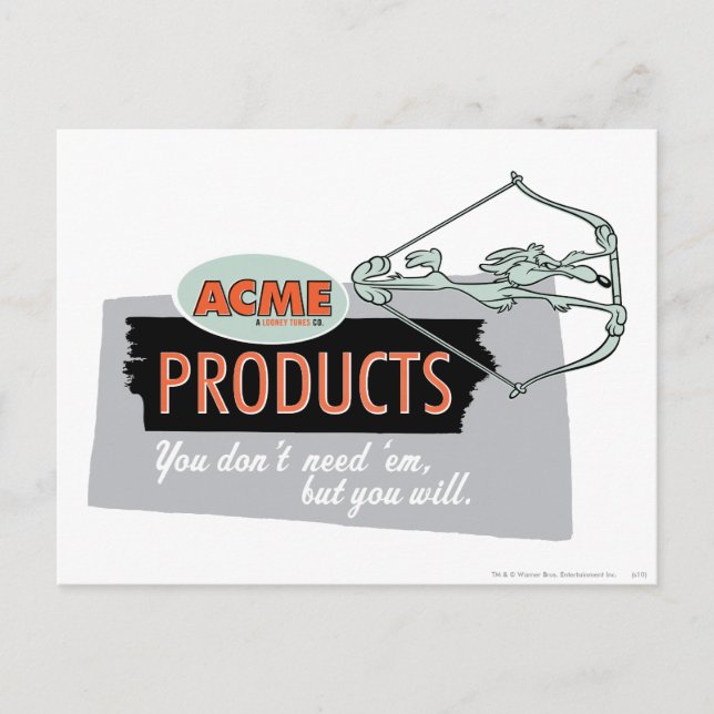 Postal WILE E. COYOTE™ Acme Products 9 (Anverso)