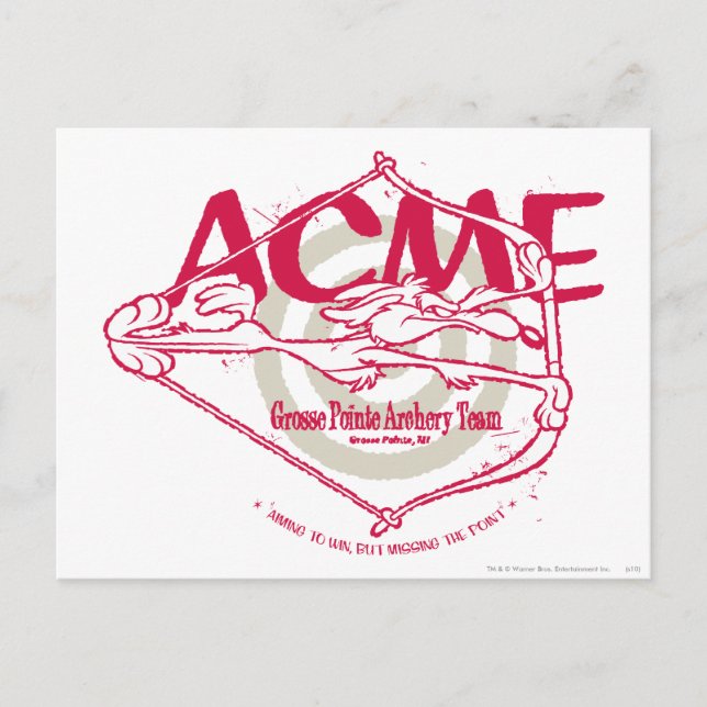 Postal WILE E. COYOTE™ Equipo de tiro con arco de punta g (Anverso)
