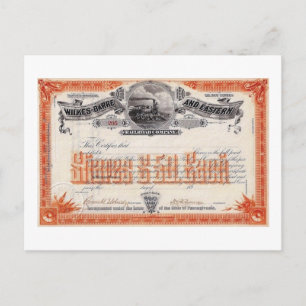 Postal Wilkes Barre y Eastern RailRailRailroad Stock Vint