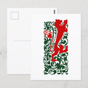 Postal Will Bradley Heraldic Lion