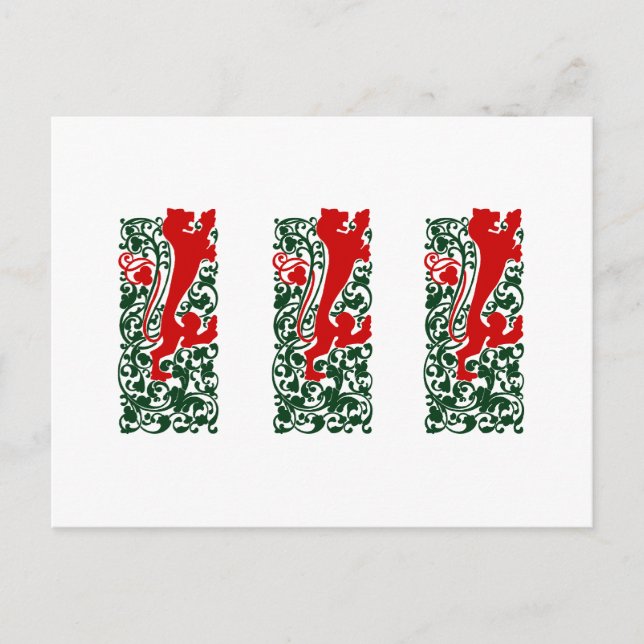 Postal Will Bradley Heraldic Lion (Anverso)