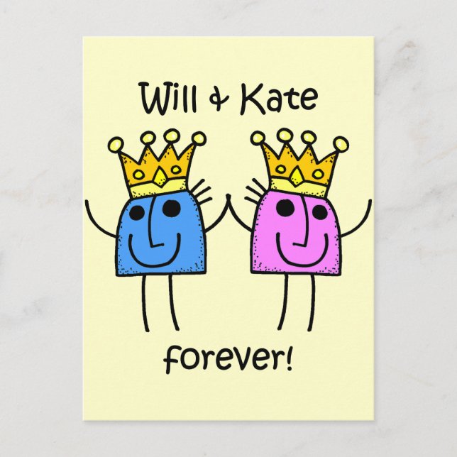 Postal Will y Kate (Anverso)