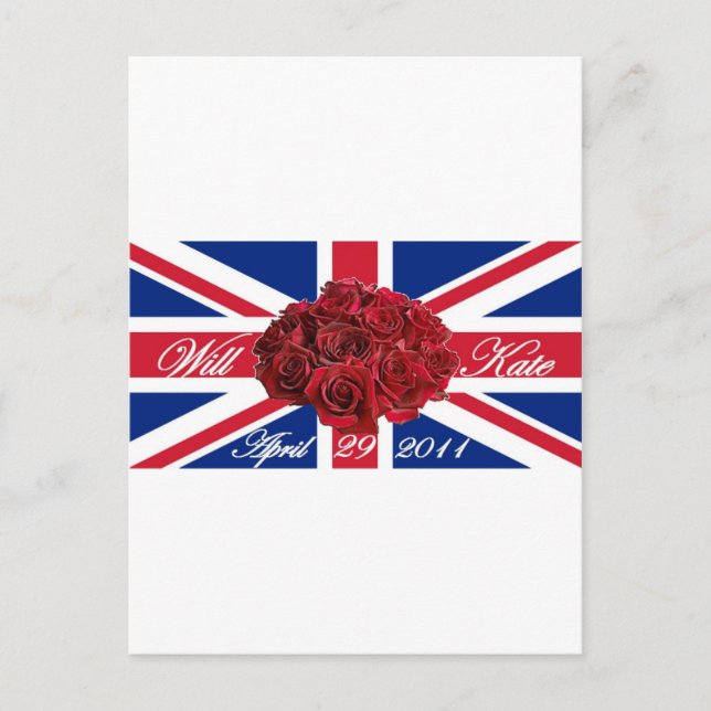 Postal Will y Kate 2011 edición limitada conmemorativa (Anverso)