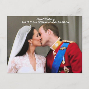 Postal Will y Kate Royal Boda