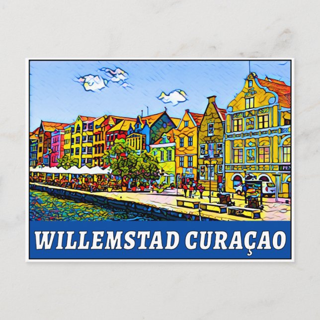 Postal Willemstad Curaçao Mar Caribe Curacao (Anverso)