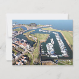Postal Willemstad in Nederland met moderne haven.