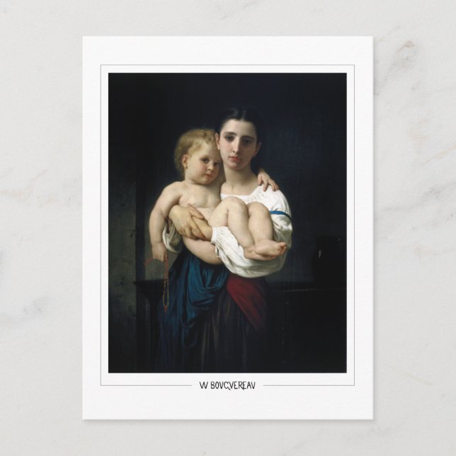 Postal William-Adolphe Bouguereau #6 - Bella Artes (Anverso)