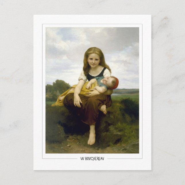 Postal William-Adolphe Bouguereau #9 - Arte refinado (Anverso)